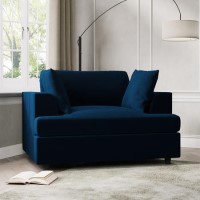 Navy Velvet Love Seat - August