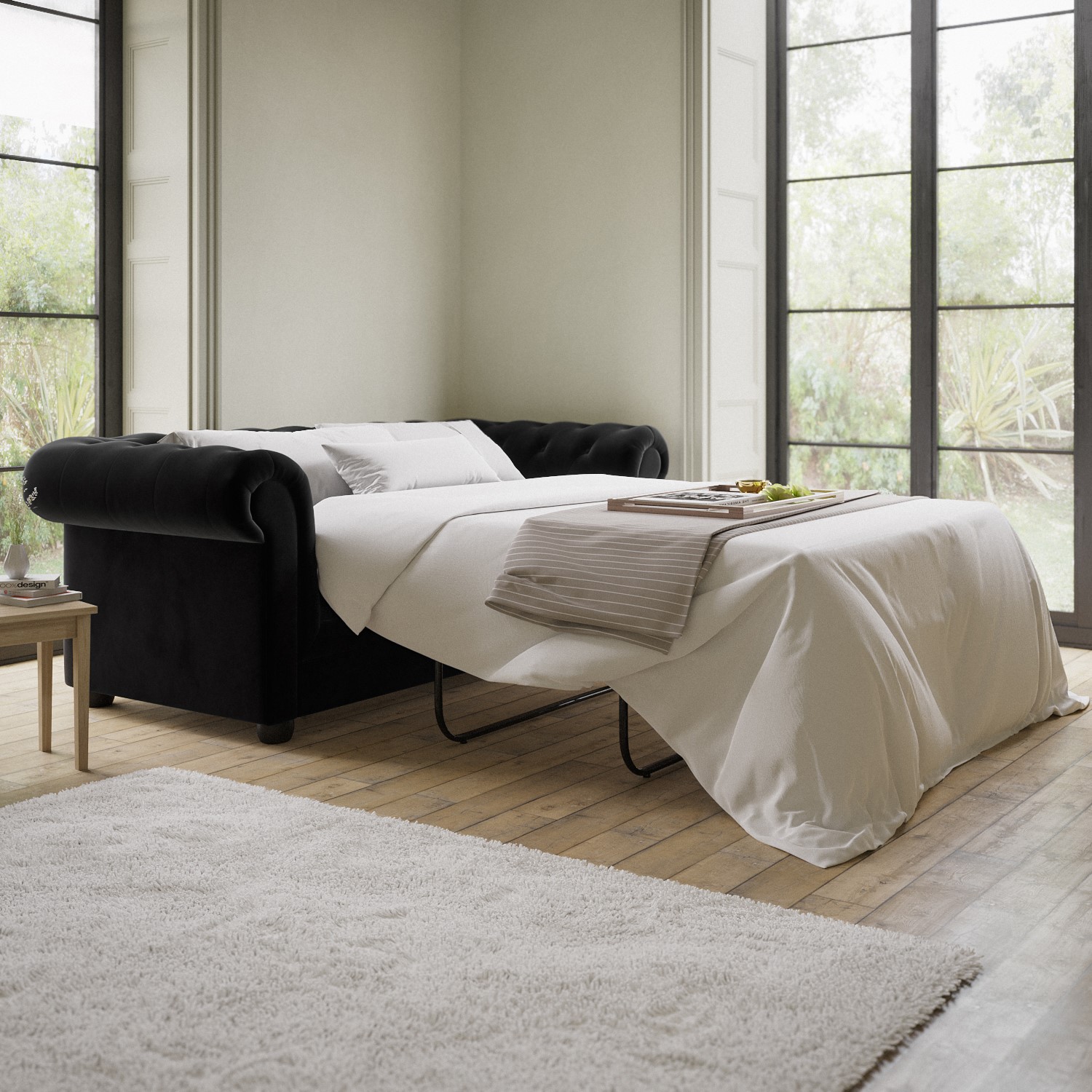 Chesterfield pull out sofa bed discount
