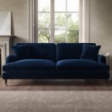 SOF199 Navy Velvet 4 Seater Sofa - Payton
