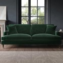 SOF200 Dark Green Velvet 4 Seater Sofa - Payton