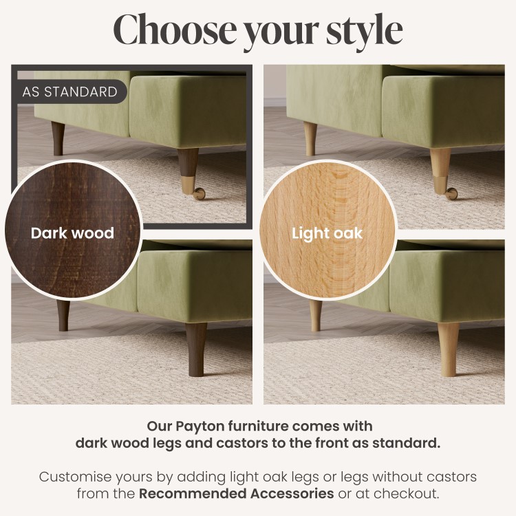 Burnt Orange Velvet 3 Seater Sofa - Payton