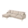 Beige Fabric Left Hand Facing 4 Seater Chaise Corner Sofa - Payton