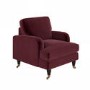 Burgundy Velvet Armchair - Payton