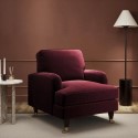 SOF218 Burgundy Velvet Armchair - Payton