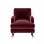 Burgundy Velvet Armchair - Payton