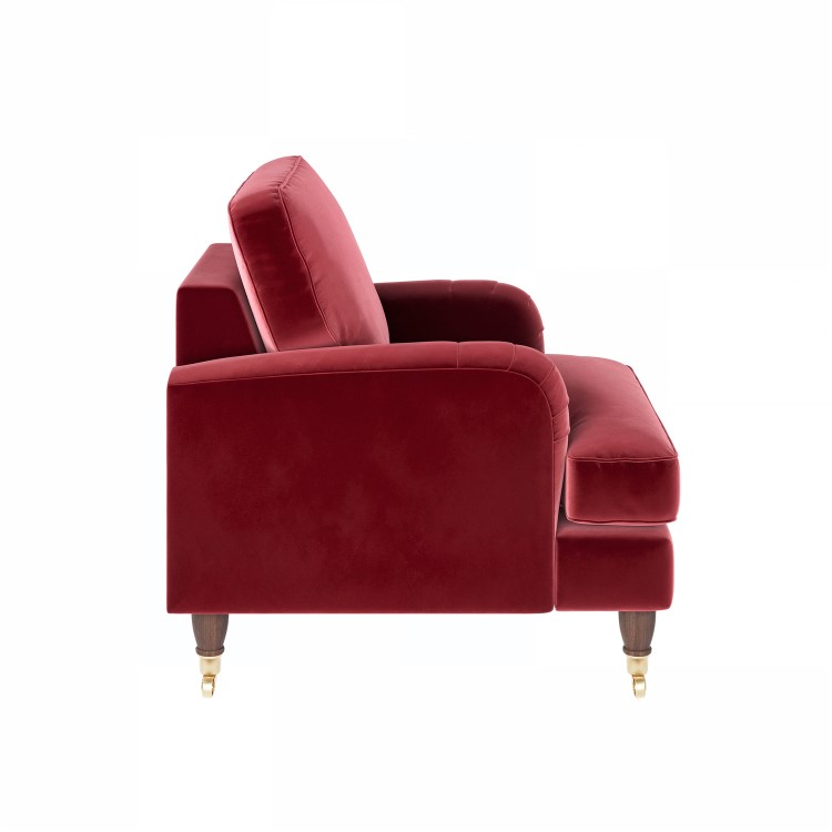 Burgundy Velvet Armchair - Payton