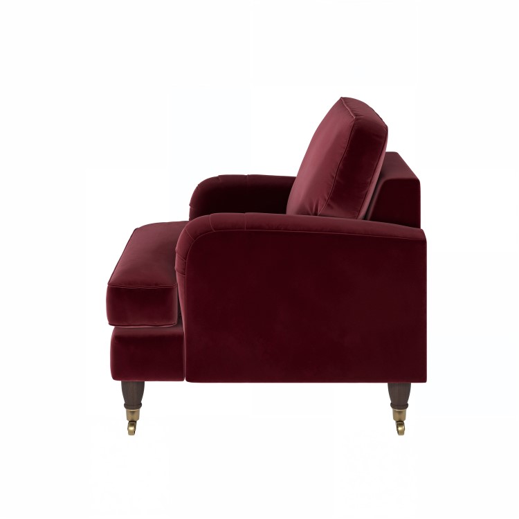 Burgundy Velvet Armchair - Payton