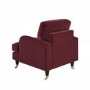 Burgundy Velvet Armchair - Payton