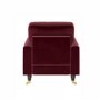 Burgundy Velvet Armchair - Payton