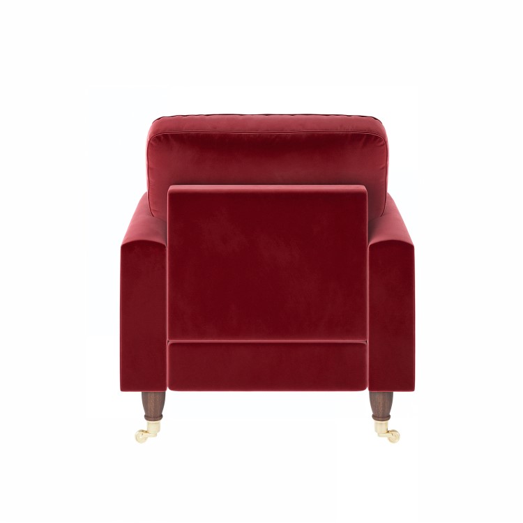 Burgundy Velvet Armchair - Payton