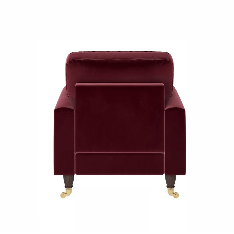 Burgundy Velvet Armchair - Payton
