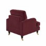 Burgundy Velvet Armchair - Payton