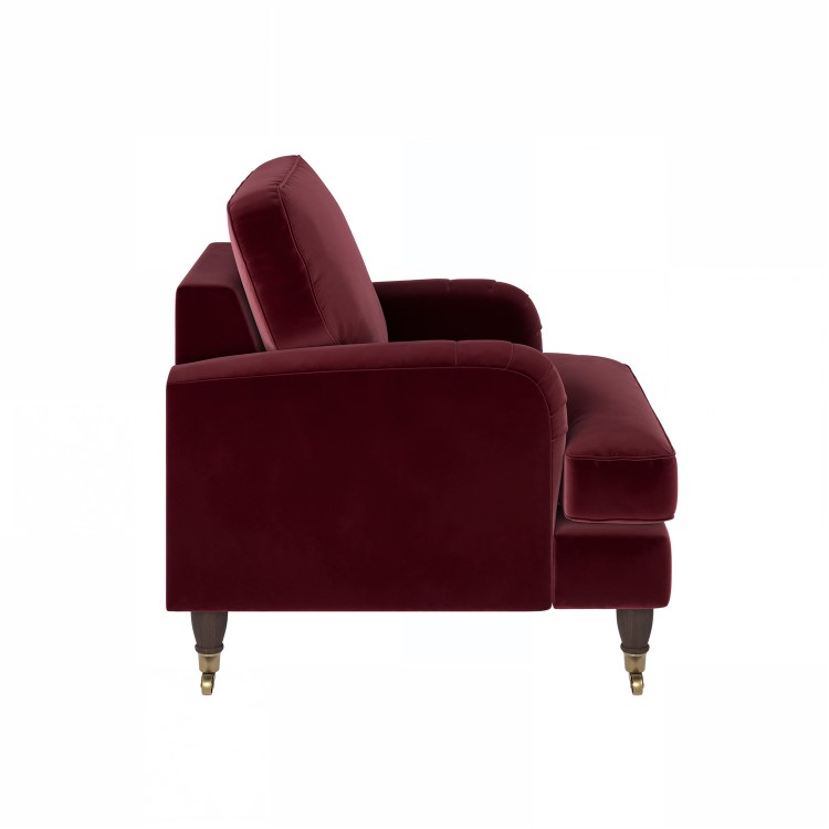 Burgundy Velvet Armchair - Payton