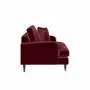 Burgundy Velvet Love Seat - Payton