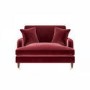 Burgundy Velvet Love Seat - Payton
