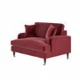 Burgundy Velvet Love Seat - Payton