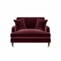 Burgundy Velvet Love Seat - Payton