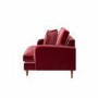 Burgundy Velvet Love Seat - Payton