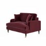 Burgundy Velvet Love Seat - Payton