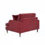 Burgundy Velvet Love Seat - Payton