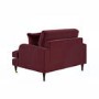 Burgundy Velvet Love Seat - Payton