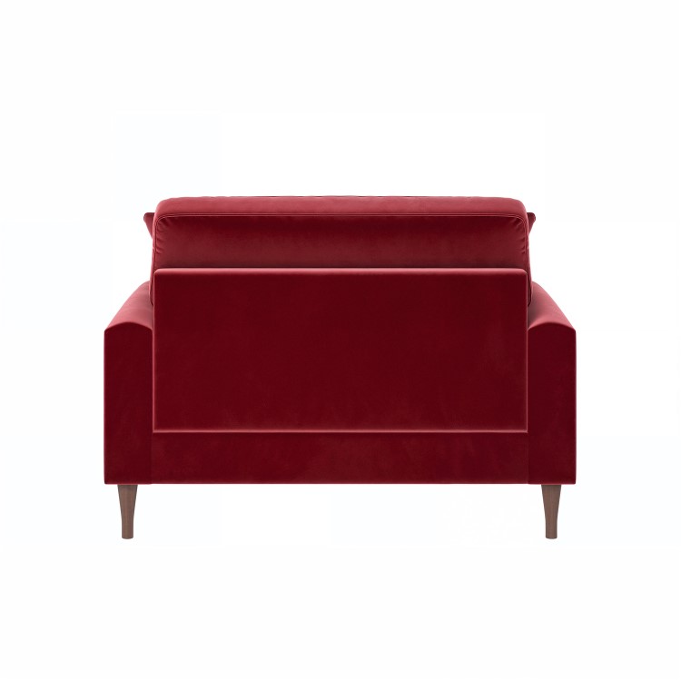 Burgundy Velvet Love Seat - Payton