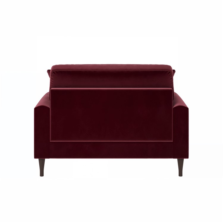 Burgundy Velvet Love Seat - Payton