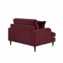 Burgundy Velvet Love Seat - Payton