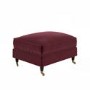 Burgundy Velvet Footstool - Payton