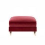 Burgundy Velvet Footstool - Payton