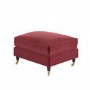 Burgundy Velvet Footstool - Payton