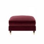 Burgundy Velvet Footstool - Payton