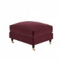 Burgundy Velvet Footstool - Payton