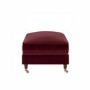 Burgundy Velvet Footstool - Payton