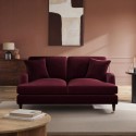 SOF221 Burgundy Velvet 2 Seater Sofa - Payton