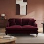 Burgundy Velvet 2 Seater Sofa - Payton