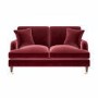Burgundy Velvet 2 Seater Sofa - Payton