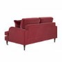 Burgundy Velvet 2 Seater Sofa - Payton