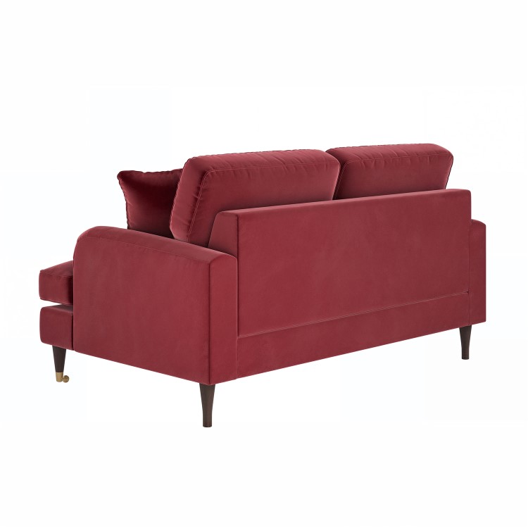 Burgundy Velvet 2 Seater Sofa - Payton