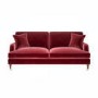 Burgundy Velvet 3 Seater Sofa - Payton