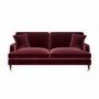 Burgundy Velvet 3 Seater Sofa - Payton