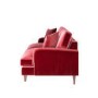 Burgundy Velvet 3 Seater Sofa - Payton