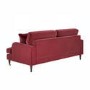 Burgundy Velvet 3 Seater Sofa - Payton