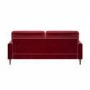 Burgundy Velvet 3 Seater Sofa - Payton