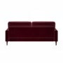 Burgundy Velvet 3 Seater Sofa - Payton
