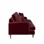 Burgundy Velvet 4 Seater Sofa - Payton