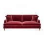 Burgundy Velvet 4 Seater Sofa - Payton