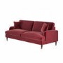 Burgundy Velvet 4 Seater Sofa - Payton