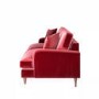 Burgundy Velvet 4 Seater Sofa - Payton