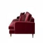 Burgundy Velvet 4 Seater Sofa - Payton